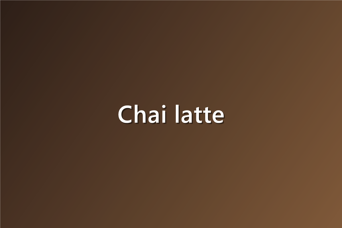 Chai latte