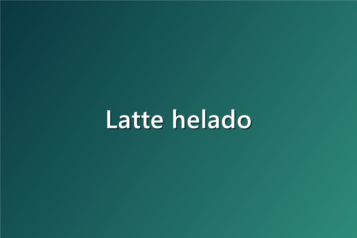 Latte helado