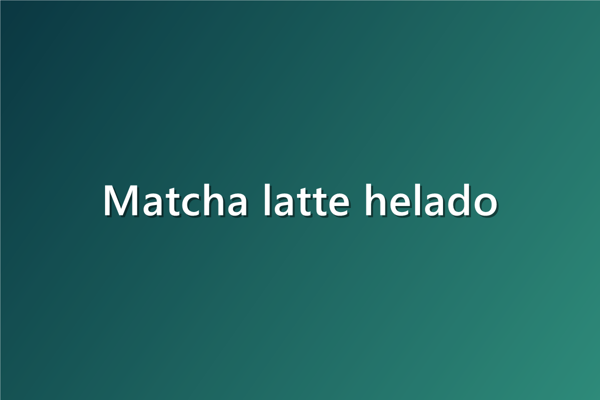 Matcha latte helado