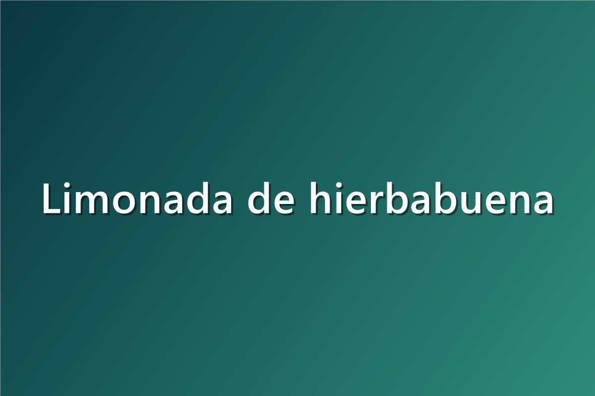 Limonada de hierbabuena