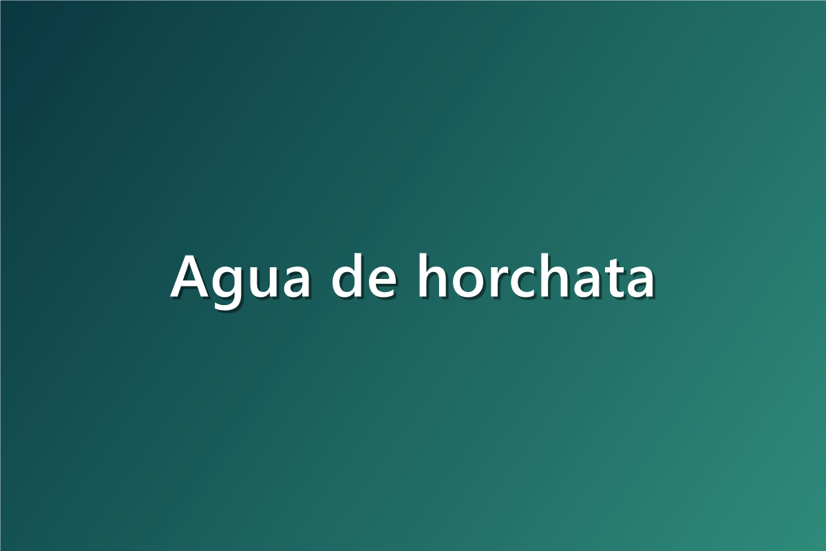 Agua de horchata