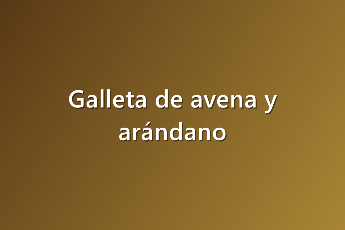 Galleta de avena y arándano