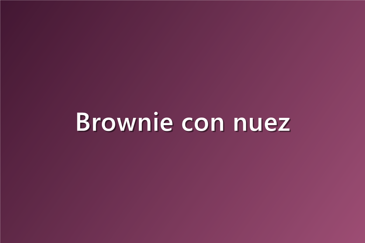 Brownie con nuez