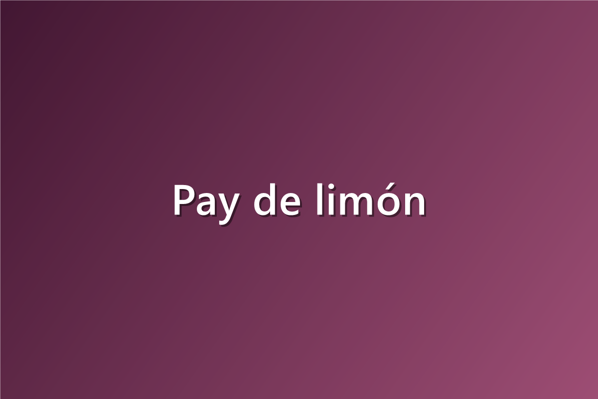 Pay de limón
